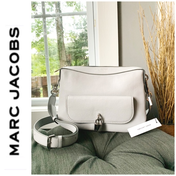 NWT Marc Jacobs genuine leather messenger gray - Picture 3 of 11